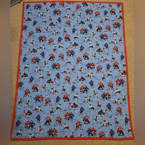 CANADA Hockey Quilt For Kids! 36x48. Reversible!